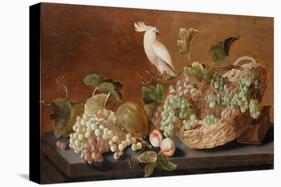 Still Life with Parrot, c.1640-Roloef Koets-Stretched Canvas