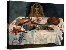 Still Life with Parrots-Paul Gauguin-Stretched Canvas