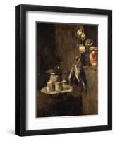 Still Life with Partridges and Cheese, after 1884-Carl Schuch-Framed Giclee Print