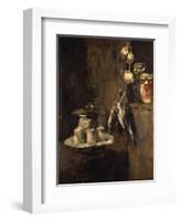 Still Life with Partridges and Cheese, after 1884-Carl Schuch-Framed Giclee Print