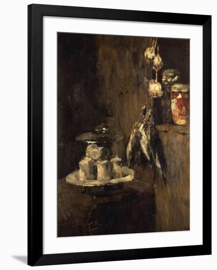 Still Life with Partridges and Cheese, after 1884-Carl Schuch-Framed Giclee Print