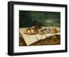 Still Life with Pasteries, Wine, and Eggs, c.1770-1790-Juan Bautista Romero-Framed Giclee Print
