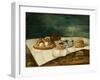 Still Life with Pasteries, Wine, and Eggs, c.1770-1790-Juan Bautista Romero-Framed Giclee Print