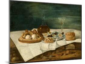 Still Life with Pasteries, Wine, and Eggs, c.1770-1790-Juan Bautista Romero-Mounted Giclee Print