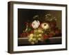 Still Life with Peach, Grapes and Rosehips, 1865-Adelheid Dietrich-Framed Giclee Print