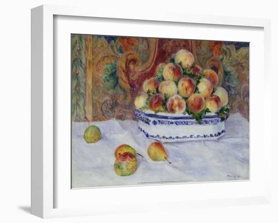 Still Life with Peaches, 1881-Pierre-Auguste Renoir-Framed Art Print