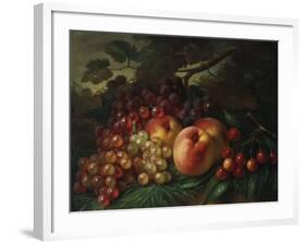 Still Life with Peaches and Grapes, 1863-Frederic Edwin Church-Framed Giclee Print