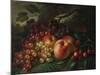 Still Life with Peaches and Grapes, 1863-Frederic Edwin Church-Mounted Giclee Print