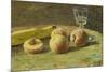 Still Life with Peaches and Wine Glass, Ca, 1890-Orneore Metelli-Mounted Giclee Print