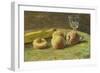 Still Life with Peaches and Wine Glass, Ca, 1890-Orneore Metelli-Framed Giclee Print