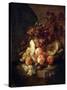 Still Life with Peaches, Late 17th or Early 18th Century-Jan Frans van Son-Stretched Canvas