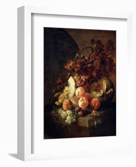 Still Life with Peaches, Late 17th or Early 18th Century-Jan Frans van Son-Framed Premium Giclee Print