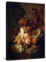 Still Life with Peaches, Late 17th or Early 18th Century-Jan Frans van Son-Stretched Canvas