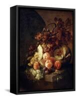 Still Life with Peaches, Late 17th or Early 18th Century-Jan Frans van Son-Framed Stretched Canvas