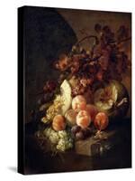 Still Life with Peaches, Late 17th or Early 18th Century-Jan Frans van Son-Stretched Canvas