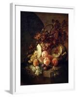 Still Life with Peaches, Late 17th or Early 18th Century-Jan Frans van Son-Framed Giclee Print