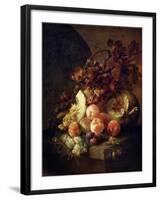 Still Life with Peaches, Late 17th or Early 18th Century-Jan Frans van Son-Framed Giclee Print