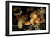 Still Life with Peaches, Melon and Grapes-Pierre Dupuis-Framed Giclee Print