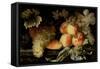 Still Life with Peaches, Melon and Grapes-Pierre Dupuis-Framed Stretched Canvas