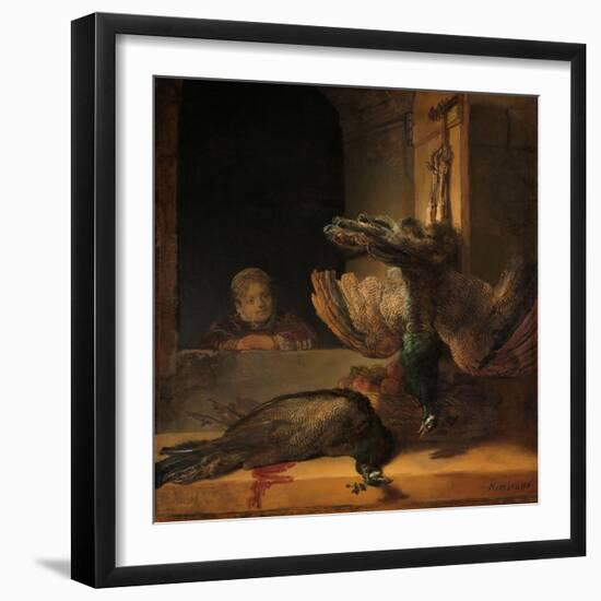 Still Life with Peacocks, c.1639-Rembrandt Harmensz. van Rijn-Framed Giclee Print