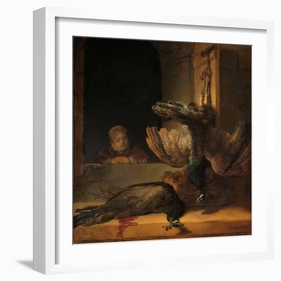 Still Life with Peacocks, c.1639-Rembrandt Harmensz. van Rijn-Framed Giclee Print