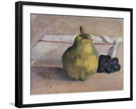 Still Life with Pear and Grapes-Egisto Paolo Fabbri-Framed Art Print