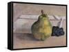 Still Life with Pear and Grapes-Egisto Paolo Fabbri-Framed Stretched Canvas