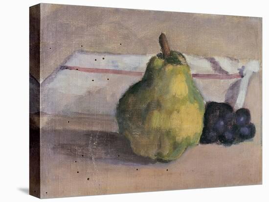 Still Life with Pear and Grapes-Egisto Paolo Fabbri-Stretched Canvas