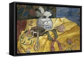 Still life with pearls and vase. 1902-Paula Modersohn-Becker-Framed Stretched Canvas