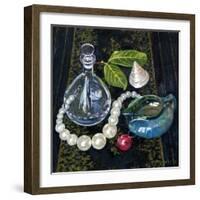 Still Life with Pearls-Tilly Willis-Framed Giclee Print