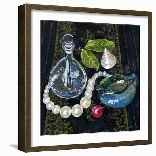 Still Life with Pearls-Tilly Willis-Framed Giclee Print