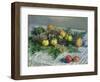 Still Life with Pears and Grapes, 1880-Claude Monet-Framed Giclee Print