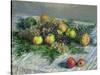 Still Life with Pears and Grapes, 1880-Claude Monet-Stretched Canvas