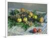 Still Life with Pears and Grapes, 1880-Claude Monet-Framed Giclee Print