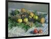 Still Life with Pears and Grapes, 1880-Claude Monet-Framed Giclee Print