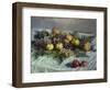 Still Life with Pears and Grapes, 1880-Claude Monet-Framed Giclee Print