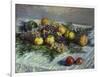 Still Life with Pears and Grapes, 1880-Claude Monet-Framed Giclee Print