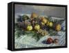 Still Life with Pears and Grapes, 1880-Claude Monet-Framed Stretched Canvas