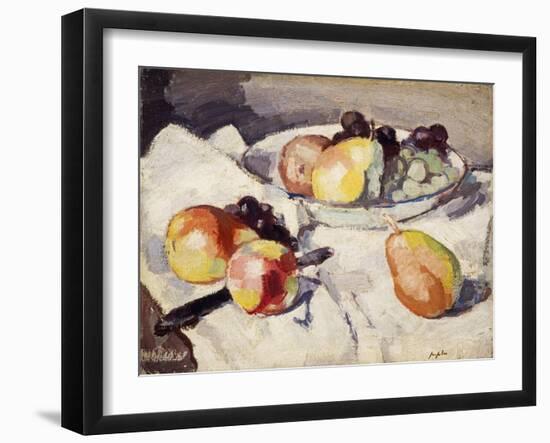 Still Life with Pears and Grapes, C.1930-Samuel John Peploe-Framed Giclee Print