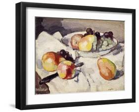 Still Life with Pears and Grapes, C.1930-Samuel John Peploe-Framed Giclee Print