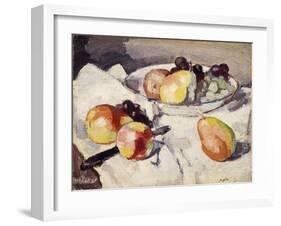 Still Life with Pears and Grapes, C.1930-Samuel John Peploe-Framed Giclee Print