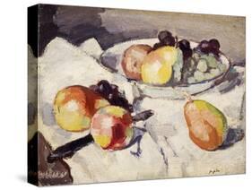 Still Life with Pears and Grapes, C.1930-Samuel John Peploe-Stretched Canvas