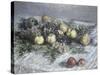 Still Life with Pears and Grapes-Claude Monet-Stretched Canvas