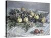 Still Life with Pears and Grapes-Claude Monet-Stretched Canvas