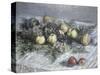 Still Life with Pears and Grapes-Claude Monet-Stretched Canvas