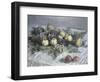 Still Life with Pears and Grapes-Claude Monet-Framed Giclee Print