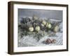 Still Life with Pears and Grapes-Claude Monet-Framed Giclee Print