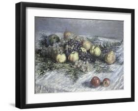 Still Life with Pears and Grapes-Claude Monet-Framed Giclee Print