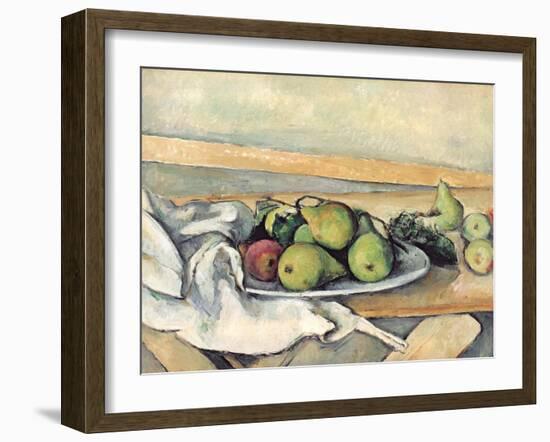 Still Life with Pears, C.1879-82-Paul Cézanne-Framed Giclee Print