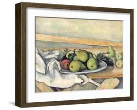 Still Life with Pears, C.1879-82-Paul Cézanne-Framed Giclee Print